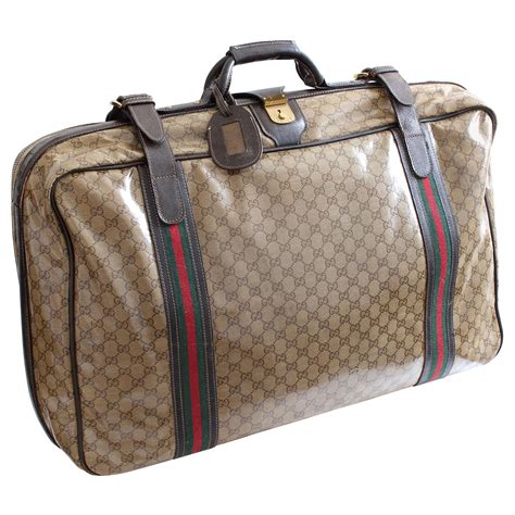 gucci vintage luggage|gucci leather luggage.